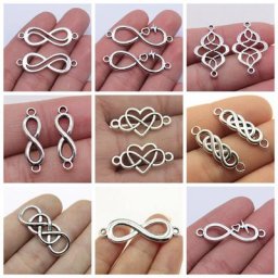 Composants de bijouterie breloques à connexion infinie pour bracelets breloques et pendentifs