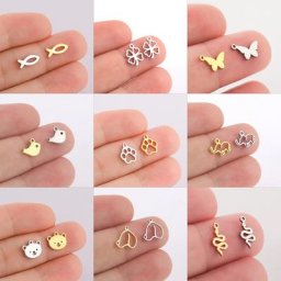 EUEAVAN – 5 pièces breloque Animal breloques en acier inoxydable pour la fabrication de bijoux chien