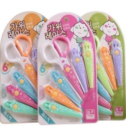 Ciseaux coupe-papier en plastique pour scrapbooking fournitures scolaires et de bureau pour