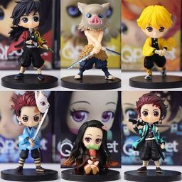 Figurine de dessin animé Demon Slayer Kimetsu no Yaiba Tanjirou Nezuko Q ver 6 pièces/ensemble.