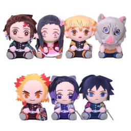 Jouets en peluche Anime japonais Demon Slayer figurine de dessin animé poupées Manga Kimetsu