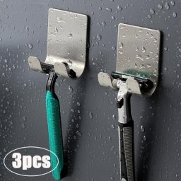 Support mural en acier inoxydable pour rasoir étagère de rangement T1 pour sèche-cheveux support