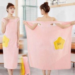 Peignoir en microfibre doux pour femmes grand peignoir à séchage rapide en peluche épaisse