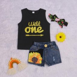 Pudcoco – tenue d'été 2 pièces pour filles ensemble débardeur et short en Denim sans manches avec