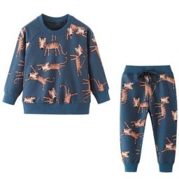 Little maven-Ensemble de vêtements en coton pour bébé garçon avec petits tigres tenue