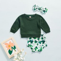 Tenue de bébé fille St kk pull à manches longues short PP ensemble de bande de sauna survêtement