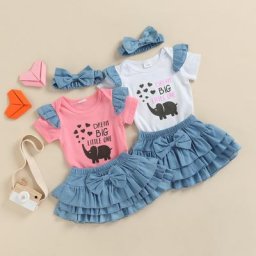 Lioraitin – ensemble 3 pièces pour nouveau-né fille de 0 à 12 mois vêtements d'été à la mode