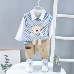 Vêtements à la mode pour bébés garçons pull gilet chemise pantalon vêtements pour enfants de 0