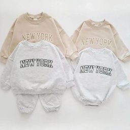 INS – ensemble de 2 pièces sweat-shirt et pantalon de jogging pour enfants tenue d'automne pour