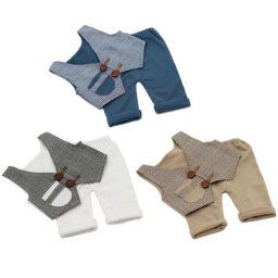Vêtements en coton pour bébé garçon tenue à carreaux pour petit monsieur gilet pantalon court