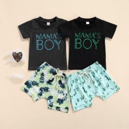 Veoraitiin-Ensemble de vêtements pour bébés garçons de 0 à 3 ans pull à manches courtes imprimé