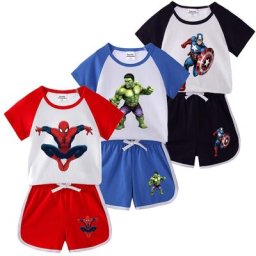 Ensembles de vêtements SpidSuffolk Mouse pour bébés garçons manches courtes sports d'été coton