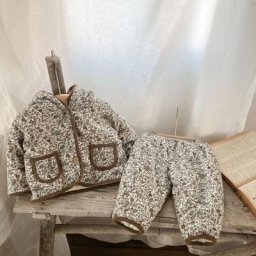 Veste en coton rembourré à capuche pour bébé fille de 0 à 3 ans Cardigan épais avec poches