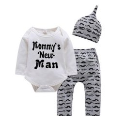 Ensemble de vêtements pour bébé garçon 0-24 mois pull-over avec lettres haut et pantalon pour