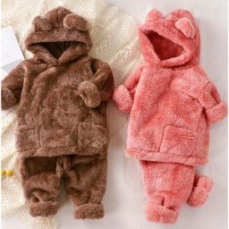 Ensemble de vêtements en polaire à capuche pour bébés filles et garçons sweat-shirt chaud avec