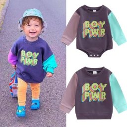 Lioraitin – sweat-shirt à manches longues pour garçon et fille 2Styles vêtements PWR avec lettres