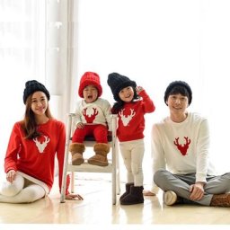 Pull de noël pour toute la famille vêtements assortis pour maman et moi tenue pour le nouvel an