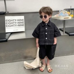 Ensemble chemise et short pour enfants vêtements d'été pour bébé garçon tenues d'anniversaire