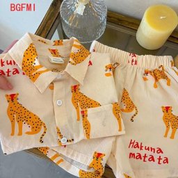 Vêtements d'été en coton et lin pour enfants ensemble de 2 pièces chemise et Short à manches