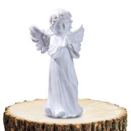 Figurines d'ange nordique en résine statue de cherube de prière ornement miniature d'intérieur et