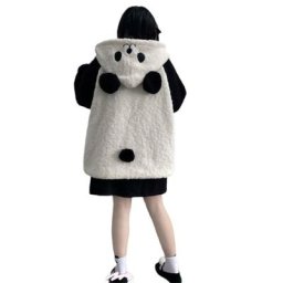 Veste d'hiver à capuche en fausse polaire pour femme sweat-shirt surdimensionné à manches longues