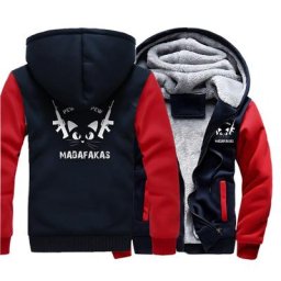 Sweat à capuche imprimé chat Pew Pew Madafakas pour hommes vêtement d'extérieur épais quotidien