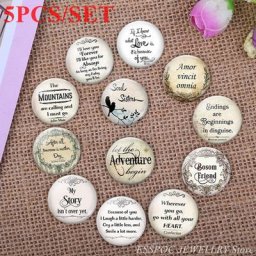 Ensemble de bijoux ronds en verre cabochon je t'aime pour toujours cadeaux d'amoureux amis