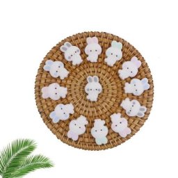 Kovict-Mini Lapin en Silicone Perles de Qualité Alimentaire Pendentif de Dentition pour Bébé Sans