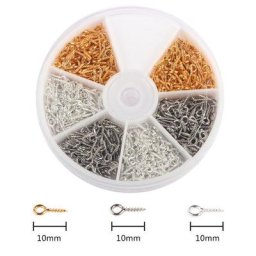 Clous filetés en acier inoxydable petits yeux de mouton pendentif perlé accessoires de