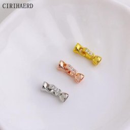 Fermoirs en Zircon incrustés plaqués or 18K pour bricolage Bracelet et collier de perles