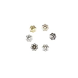 Capuchons de fleurs creuses pour bijoux 600 pièces/lot 6mm accessoires de direction