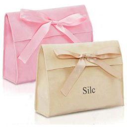 Sacs à ruban d'enveloppe de velours 10x8cm 12x12cm logo de bijoux de maquillage sac cadeau de