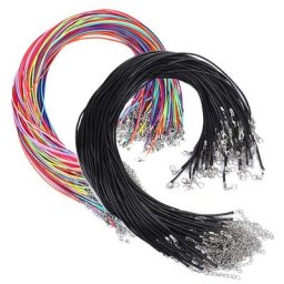 Lot de 10 cordons en cuir 1.5/2mm fournitures pour la fabrication de bijoux colliers pendentifs