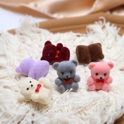 Ours en peluche doux avec trous accessoires de bricolage figurine de flocage mignonne dessin