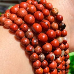 Perles rondes en pierre naturelle de jaspe rouge pour la fabrication de bijoux 15.5 pouces/brin