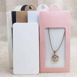 Boîte à bijoux en papier multicolore lot de 50 pièces présentoir de bijoux boîte d'emballage avec