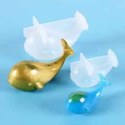 Moule en résine époxy cristal 3D en forme de baleine moule en Silicone pour miroir décoratif de