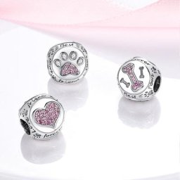 Convient aux Bracelets Pandach originaux couleur argent cône triangulaire jolies perles pour
