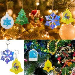 Porte-clés ombre et lumière moule en époxy pour bricolage collier artisanal boucles d'oreilles
