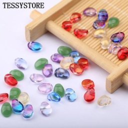 Perles en Verre en Forme de Petit Croissant Accessoires Faits à la Main pour Bijoux Boucles