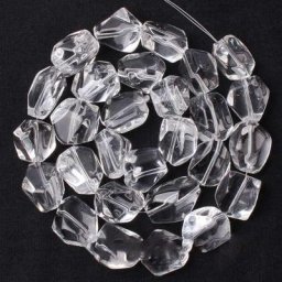 Perles de Quartz clair blanc naturel 15 '' cristal de Quartz de roche irrégulier perles amples