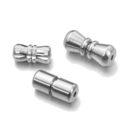 Fermoirs à vis en acier inoxydable cylindre couleur argent fabrication de bijoux artisanat 5