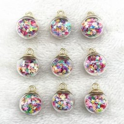 Boule transparente colorée 16mm étoile de verre/breloques rondes pendentif trouver accessoires pour