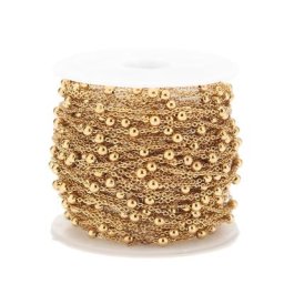 Chaîne en mailles d'acier inoxydable or de 2 m accessoires pour la création de bijoux