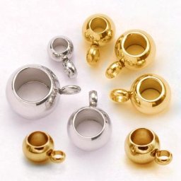 Perles d'espacement en acier inoxydable pendentif breloques fermoirs perles de bail de document