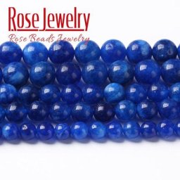 Perles rondes en pierre bleue Kyanite Jades naturelle pour la fabrication de bijoux accessoires