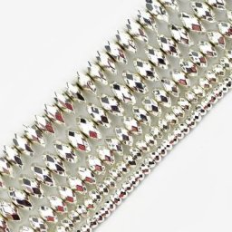 Perles d'Espacement Rondes en Hématite Couleur Argent Pierres Naturelles de 3 à 10mm pour Bijoux