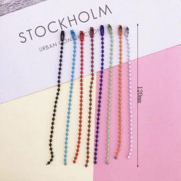 12 cm de Long Coloré Chaîne À Billes (10 pièces par paquet) Adapté Pour Porte-clés Poupées À La