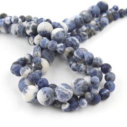 Pierres précieuses Sodalite Jaspers bleu mat nouvelles pierres précieuses perles d'espacement