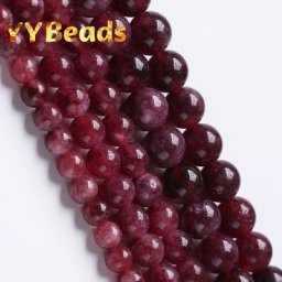 Perles de grenat rouge foncé naturel perles de pierre rondes lisses pour bijoux exécutifs